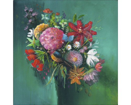 PURE LIVING Schilderij canvas origineel Bunch Of Flowers IV 40x40 cm