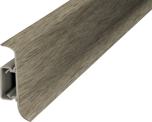 PRINZ Plint met kabelgoot kunststof akazie vintage 50x22 mm 2,5 m Plint met houtlook