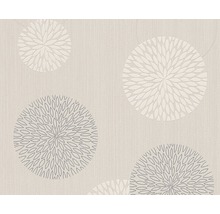Behang met bloemachtig cirkelpatroon