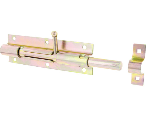 Gele metalen schuifgrendel met tegenstuk