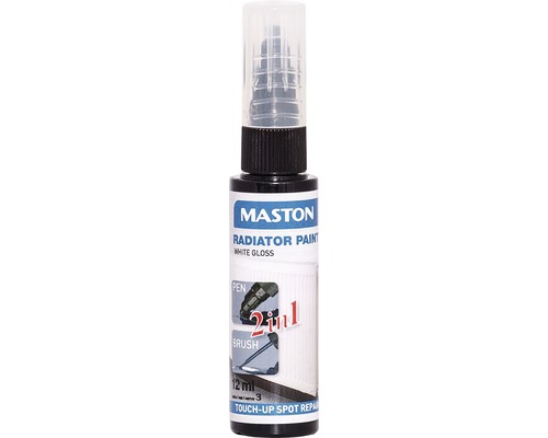 MASTON Lakstift radiator hoogglans wit 12 ml Maston radiatorlak wit glans, 12 ml fles met penseel en stift
