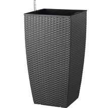 Hoge plantenbak met rotanlook en waterniveau-indicator