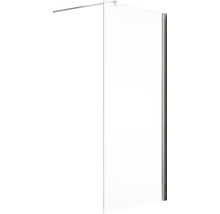 Glazen douchewand met stabilisatiestang