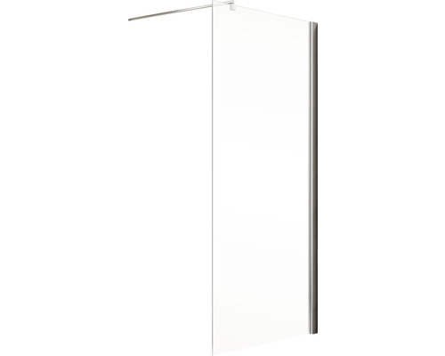 Glazen douchewand met stabilisatiestang