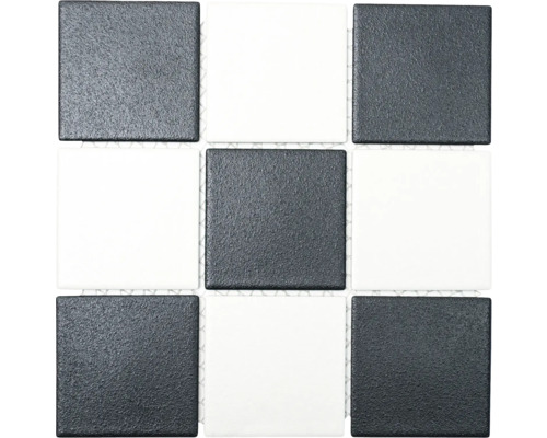 Mozaïektegel keramisch RAT 148 zwart/wit mix 30x30 cm antislip