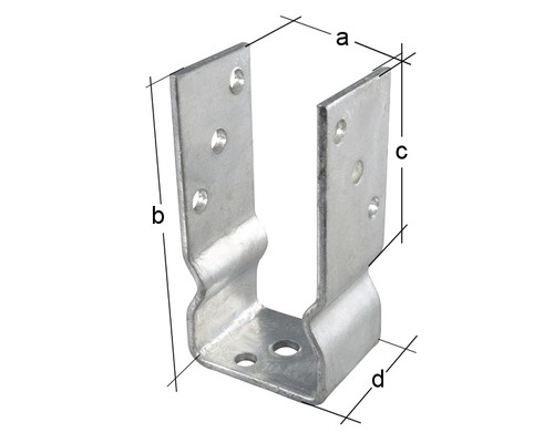 Paalhouder met afmetingen