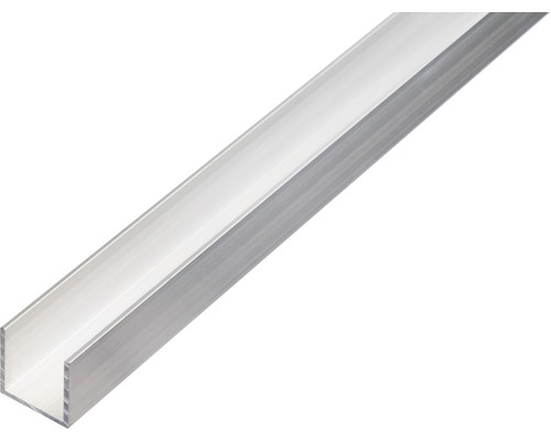 GAH.ALBERTS U-profiel 25x25x25x2 mm aluminium blank, 100 cm Aluminium U-profiel