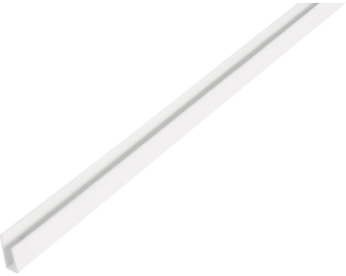 GAH.ALBERTS Afsluitprofiel 14x6x10 mm kunststof wit, 100 cm Kunststof U-profiel