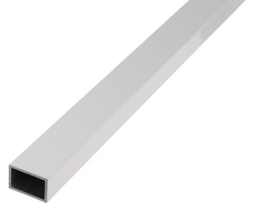 GAH.ALBERTS Rechthoekige stang 50x20x2 mm aluminium zilver, 100 cm Rechthoekig aluminium profiel