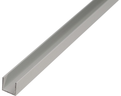 GAH.ALBERTS U-profiel 8x20x8x1 mm aluminium zilver, 200 cm