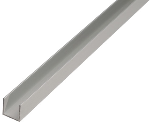 GAH.ALBERTS U-profiel 8x15x8x1,5 mm aluminium zilver, 200 cm U-profiel van metaal