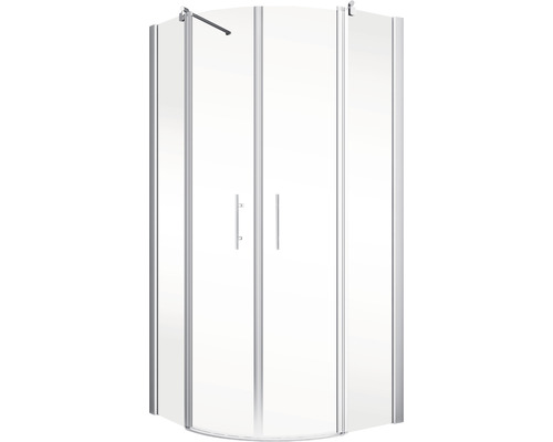 Douchecabine met hoekinstap en helder glas