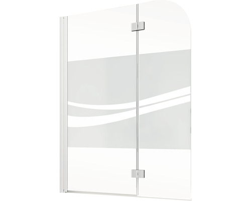 Glazen douchewand met decoratie