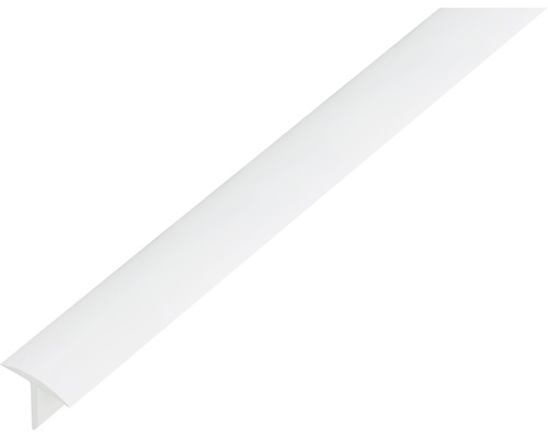 GAH.ALBERTS T-profiel 25x18x2 mm kunststof wit, 100 cm Kunststof afsluitprofiel
