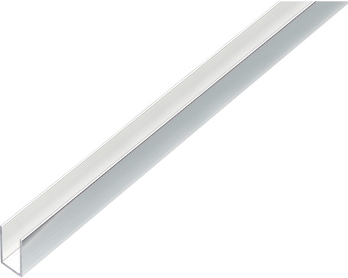 GAH.ALBERTS U-profiel 15x10x15x1 mm aluminium chroom, 100 cm U-profiel van metaal