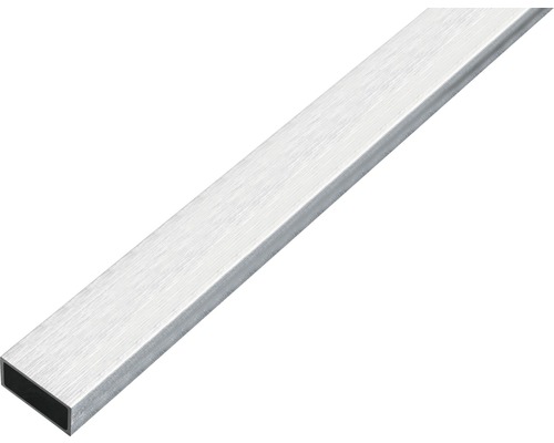 GAH.ALBERTS Rechthoekige stang 20x10x1 mm aluminium RVS-look, 100 cm Aluminium rechthoekige buis