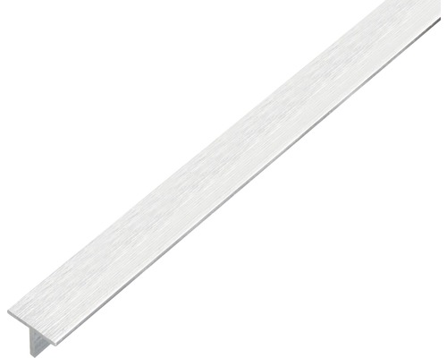 GAH.ALBERTS T-profiel 15x15x1,5 mm aluminium RVS-look, 100 cm T-profielstrip van kunststof