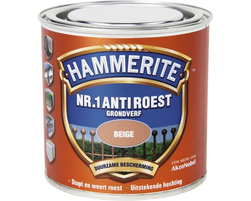HAMMERITE Nr. 1 Anti roest grondverf beige 250 ml Hammerite Nr. 1 Anti Roest grondverf, beige