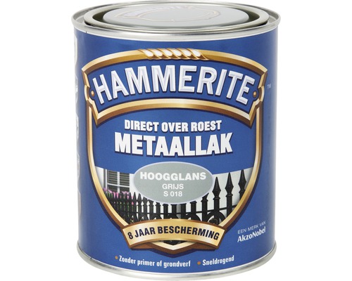 HAMMERITE Metaallak hoogglans grijs S018 250 ml