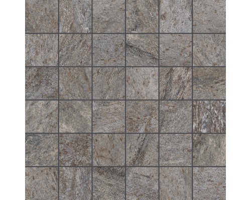 Mozaïektegel keramisch Quarzite grijs 30x30 cm Mozaïektegel van steengoed voor wand en vloer