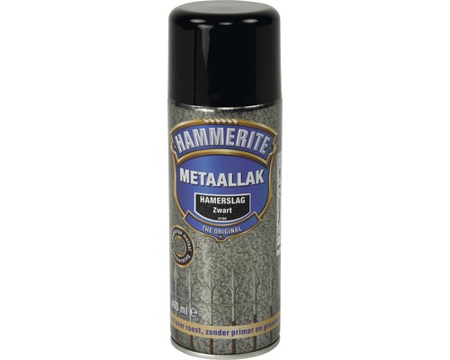 HAMMERITE Spuitbus metaallak hamerslag zwart 400 ml Hammerite metaallak in spuitbus