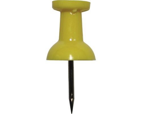 DRESSELHAUS Punaise Pushpin metaal/kunststof geel, 12 stuks Gele punaise