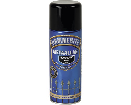 HAMMERITE Spuitbus metaallak hoogglans zwart 400 ml