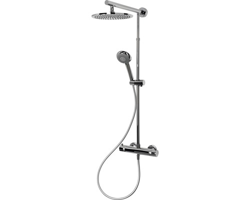 SCHULTE Regendoucheset Douchemaster Classic rond incl. thermostaatkraan chroom Douchesysteem met hoofd- en handdouche
