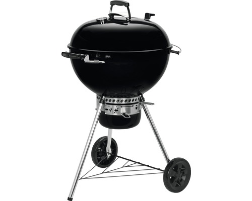 Bolvormige barbecue met deksel, handvat en wielen