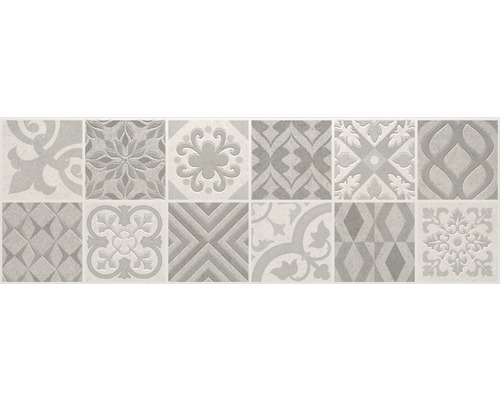 Decoratietegel wand Vintage silver 30x90 cm gerectificeerd Decoratieve tegels met verschillende patronen voor wand- of vloerbedekking
