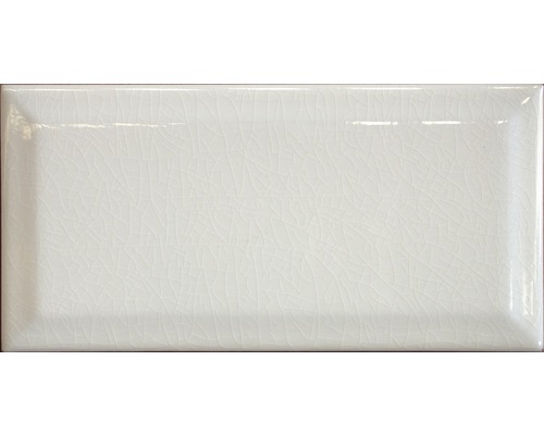 Wandtegel Metro Biselado snow craquele 10x20 cm Rechthoekige keramische tegel met craquelé-effect