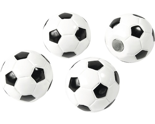 TRENDFORM Magneten voetballen zwart/wit 4 stuks