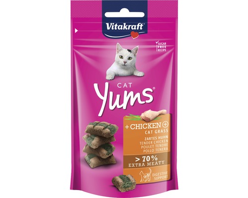 VITAKRAFT Kattensnack kip en kattengras 40 gr Vitakraft Cat Yums kattensnack met kip en kattengras