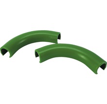 Twee groene kabelgootbochten