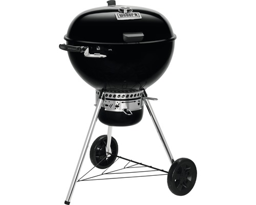 Zwarte Weber kogelbarbecue met wielen