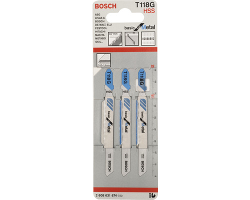 Bosch decoupeerzaagbladen set T118G HSS voor metaal
