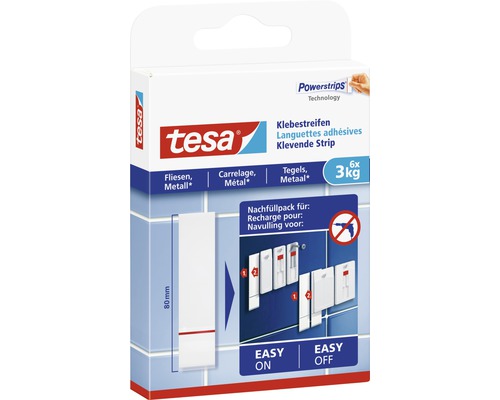 Tesa Powerstrips kleefstrips navulverpakking 6 stuks