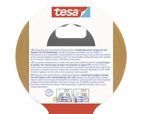 Tesa tapijttape voor het leggen van tapijten en PVC vloerbedekkingen