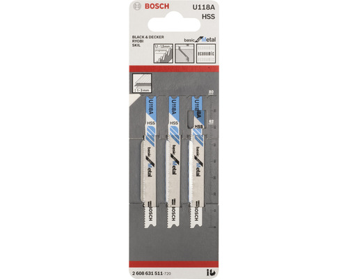 Bosch decoupeerzaagbladen U118A HSS in set