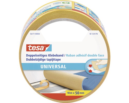 TESA Universal dubbelzijdig tapijttape 50 mm x 10 m Tesa Universal dubbelzijdige tape, 10 meter x 50 millimeter