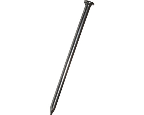 Een enkele, blanke stalen nagel.