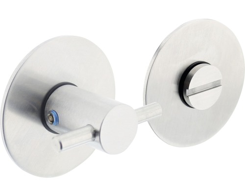 INTERSTEEL Rozet rond zelfklevend met WC-/badkamersluiting RVS geborsteld Deurbeslag voor badkamer of toilet