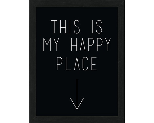 PURE LIVING Schilderij met lijst This Happy Place 35x45 cm