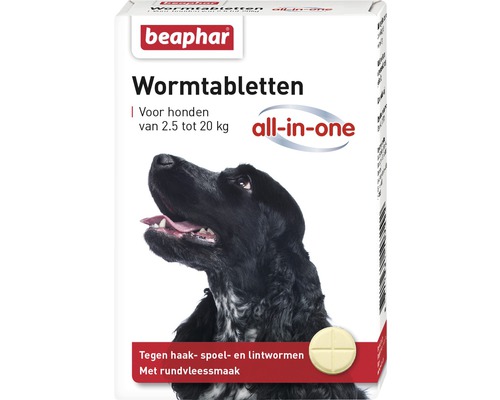 Beaphar Wormtabletten voor honden van 2.5 tot 20 kg