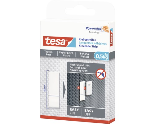 Tesa Powerstrips Klevende strips navulling voor behang en pleister