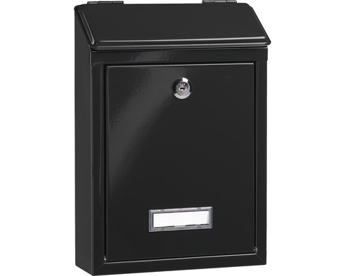 BURG WÄCHTER Brievenbus Favor LB 3 zwart Zwarte brievenbus met slot en naamplaatje