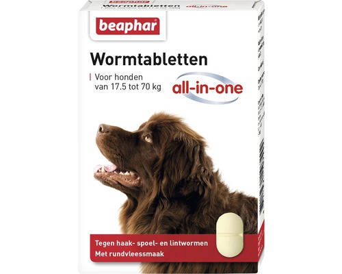 BEAPHAR Wormmiddel AIO hond 17,5-70 kg, 2 tabl-0