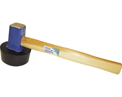 Rubber hamer met houten handvat, 1500 gram