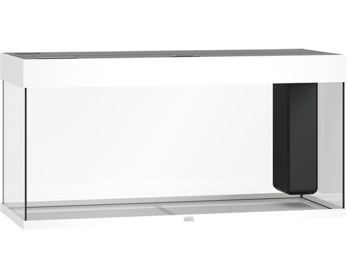 Wit glazen aquarium met geïntegreerd intern filter