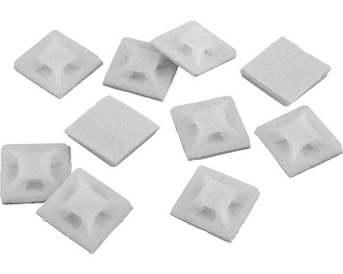 Zelfklevende sokkel wit 25x25 mm, 10 stuks Zelfklevende sokkel wit 25x25 mm, 10 stuks